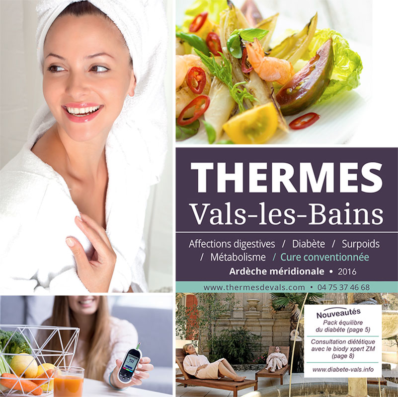 Création graphique de plaquette pour les Thermes de Vals