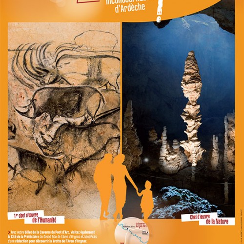 Affiche pour la Caverne du Pont d’Arc – Grotte Chauvet