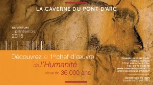Annonce presse pour la caverne du Pont d'Arc - grotte Chauvet