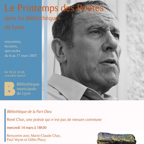 Création graphique du dépliant – Printemps des Poètes, Bibliothèques de Lyon