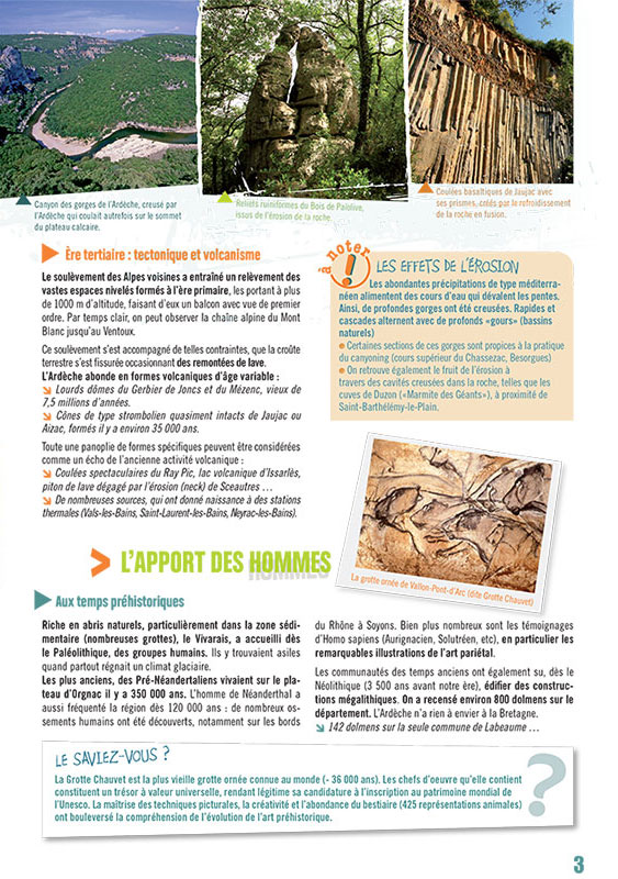 Création graphique de Brochure pour le Tourisme, patrimoine ardéchois