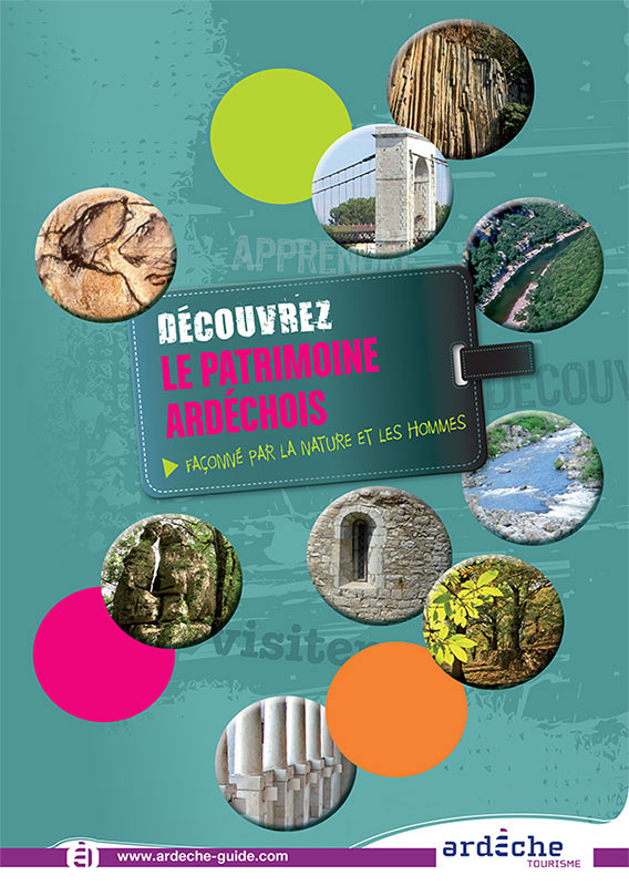 Création graphique de Brochure pour le Tourisme, patrimoine ardéchois