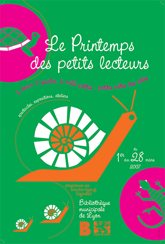 Graphisme culturel - Graphisme d'affiche pour les Bibliothèques de Lyon.