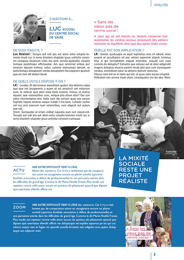 journal, lettre pour les institutions